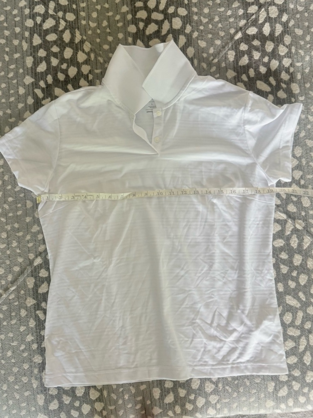 W75- adidas White ClimaLite Performance Polo